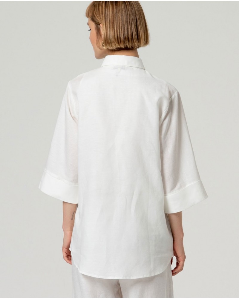 Camisa lino manga semi Surkana