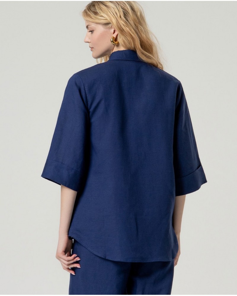 Camisa lino manga semi Surkana