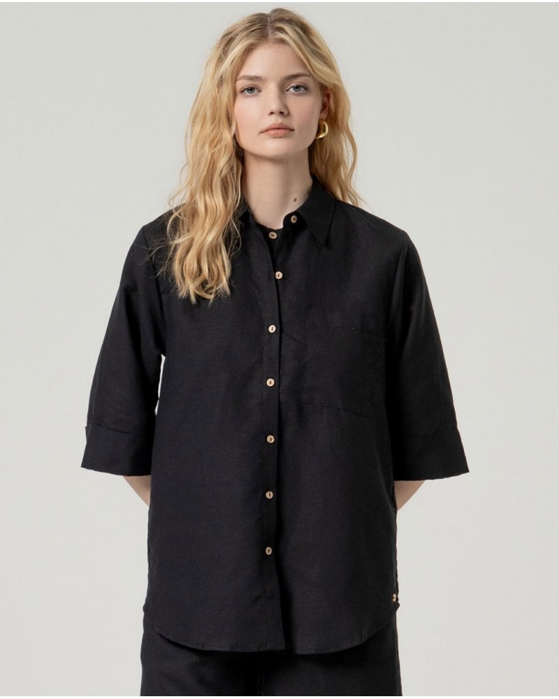 Camisa lino manga semi Surkana