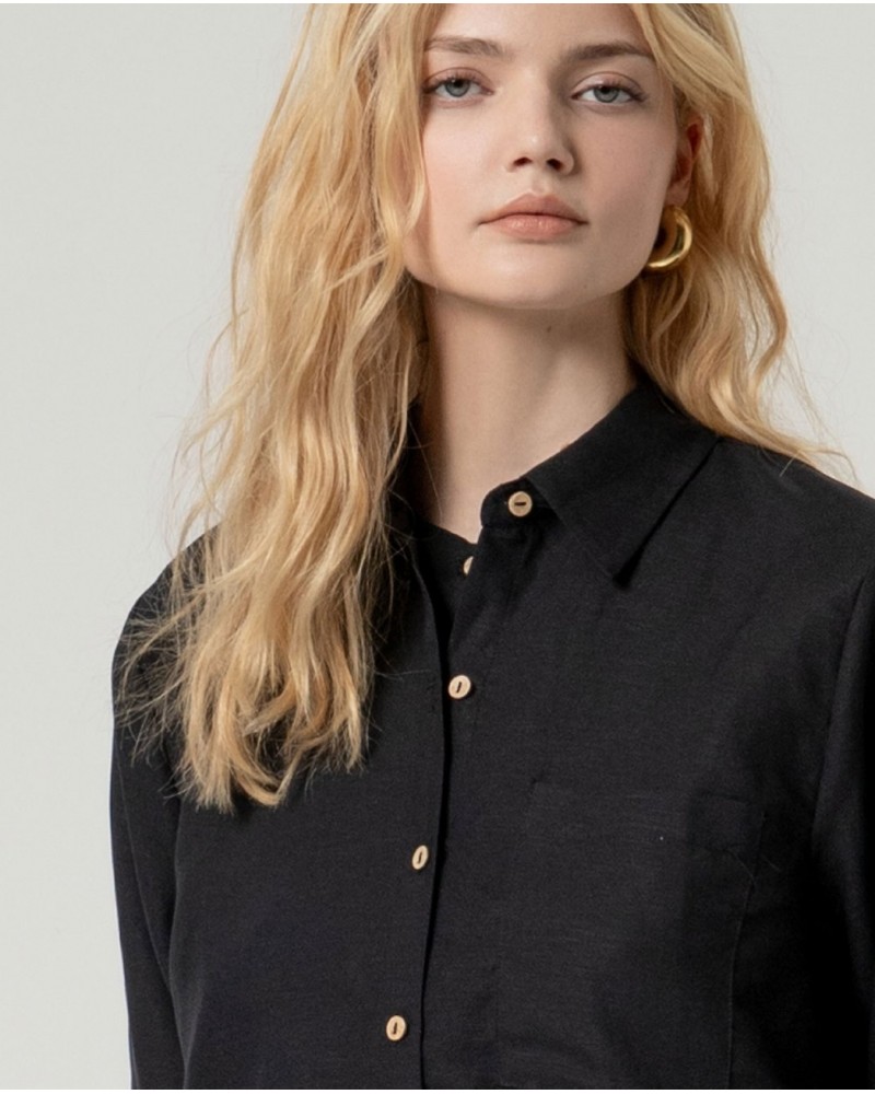 Camisa lino manga semi Surkana