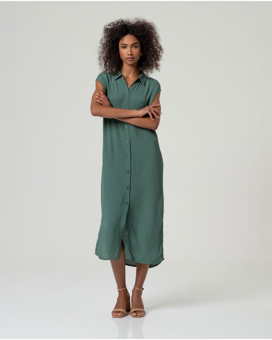 Vestido camisa larga sin manga Surkana