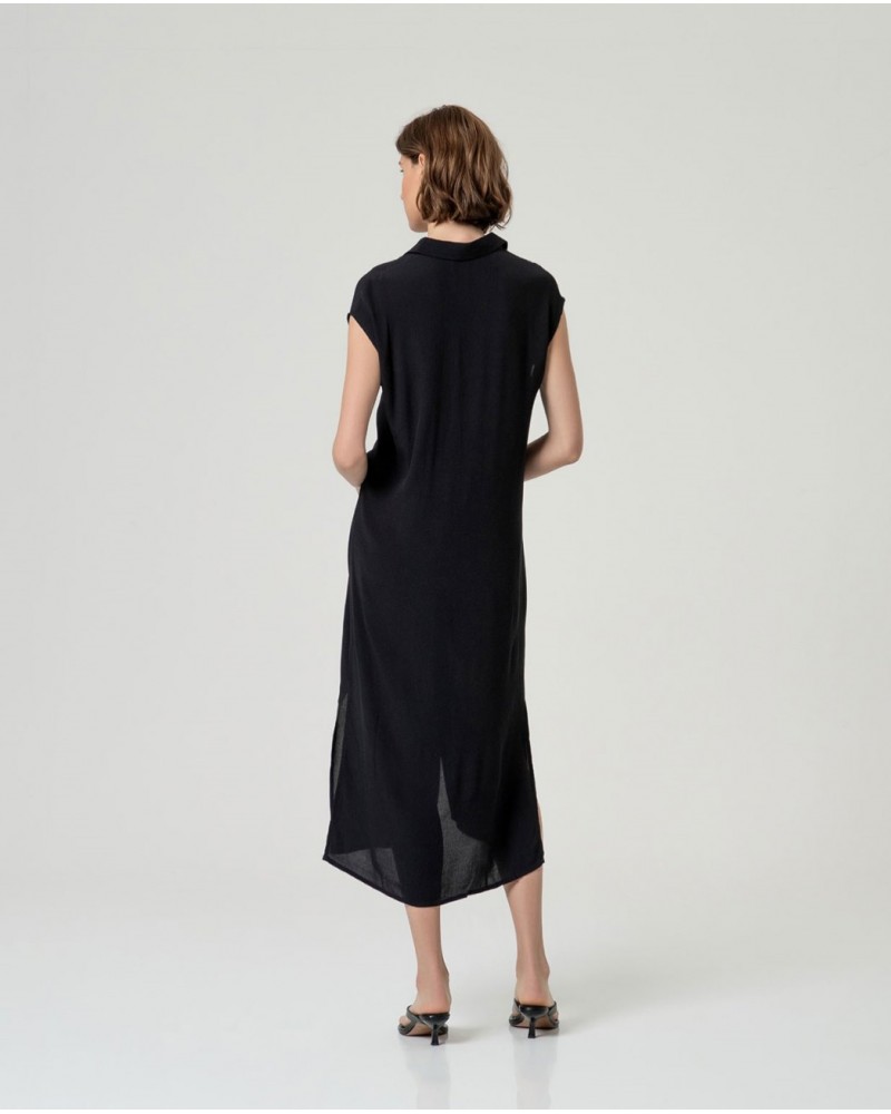 Vestido camisa larga sin manga Surkana