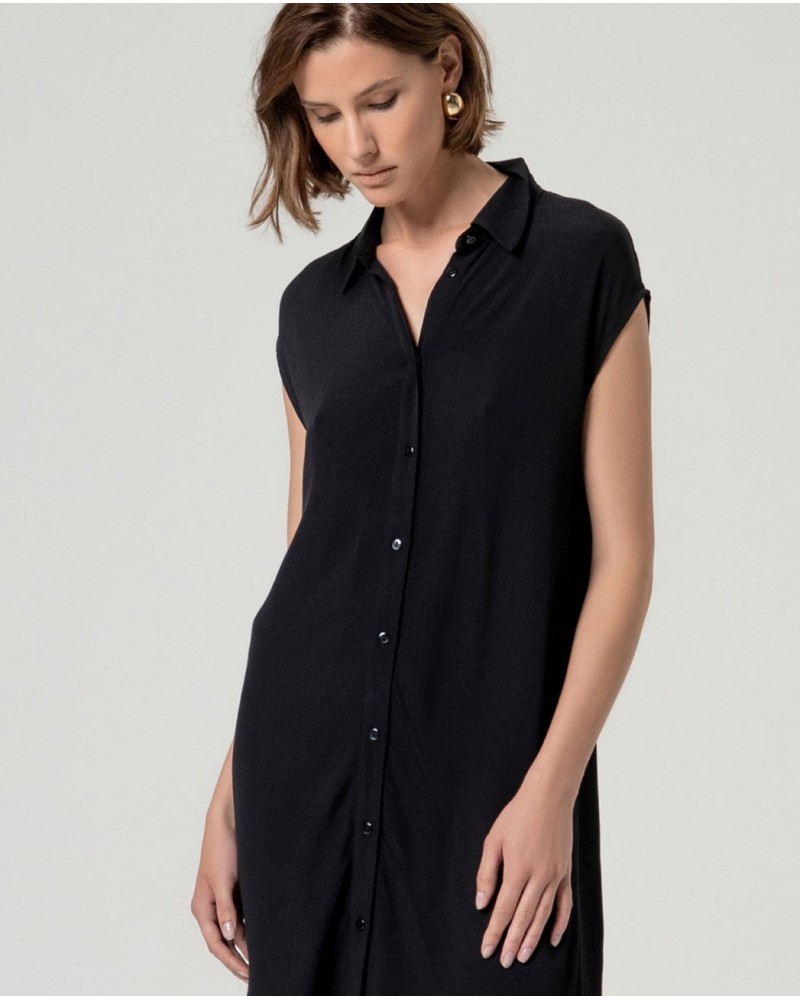 Vestido camisa larga sin manga Surkana