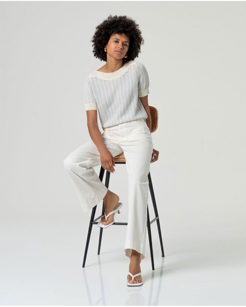 Pantalòn vaquero blanco ancho Surkana