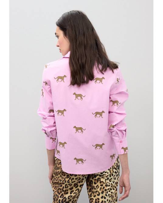 Camisa popelín print leopardo Lola Casademunt