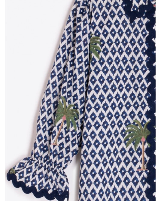 Camisa Ikat palmeras Vilagallo