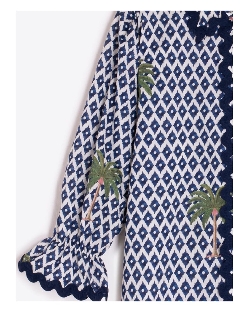 Camisa Ikat palmeras Vilagallo