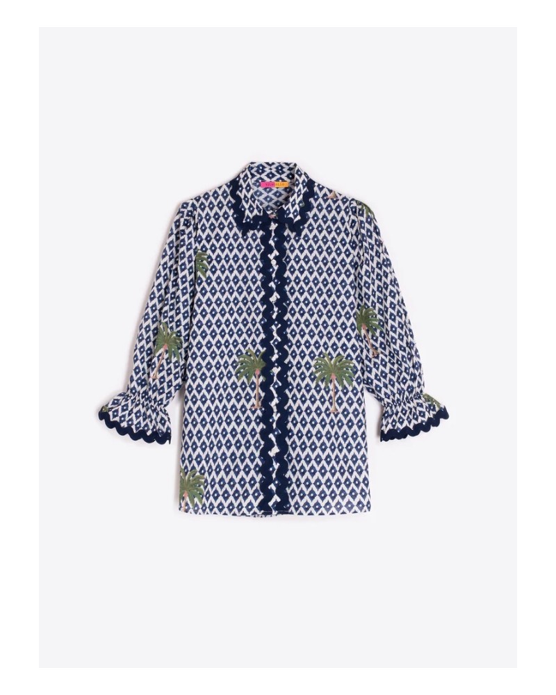Camisa Ikat palmeras Vilagallo