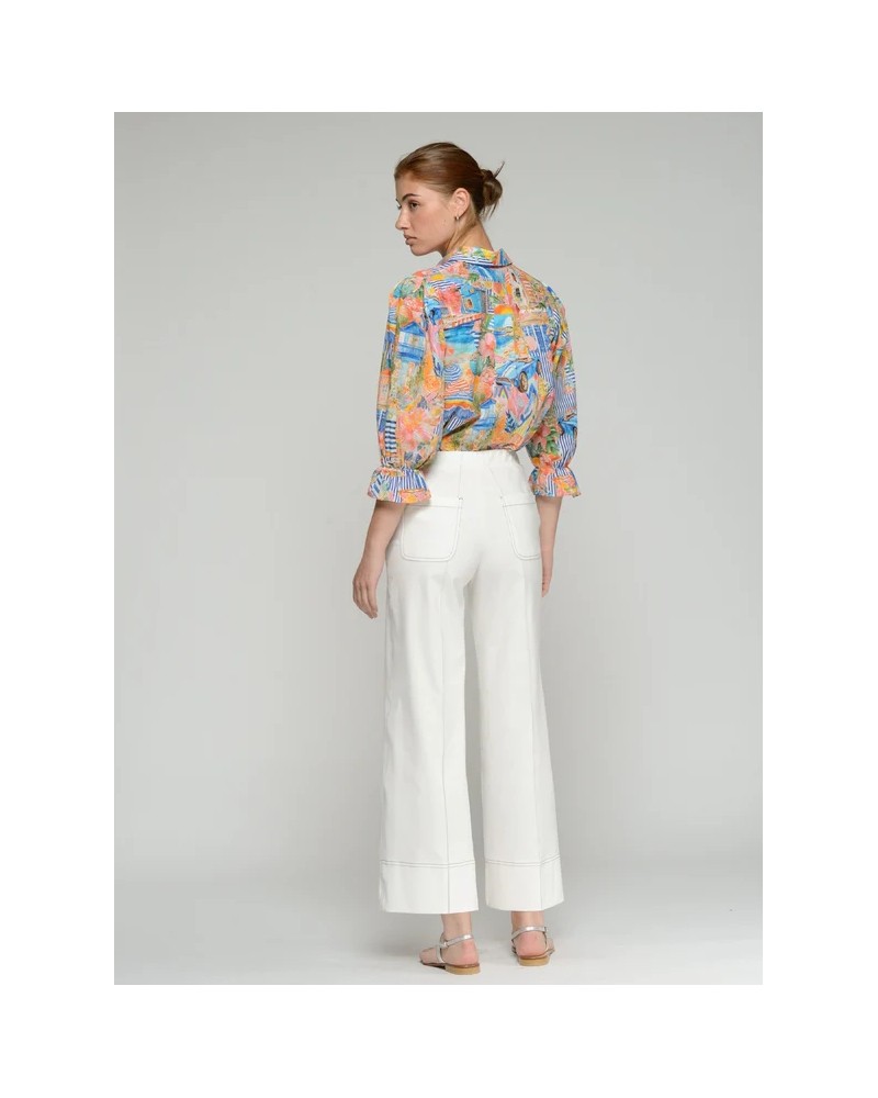 Pantalòn blanco ancho Vilagallo