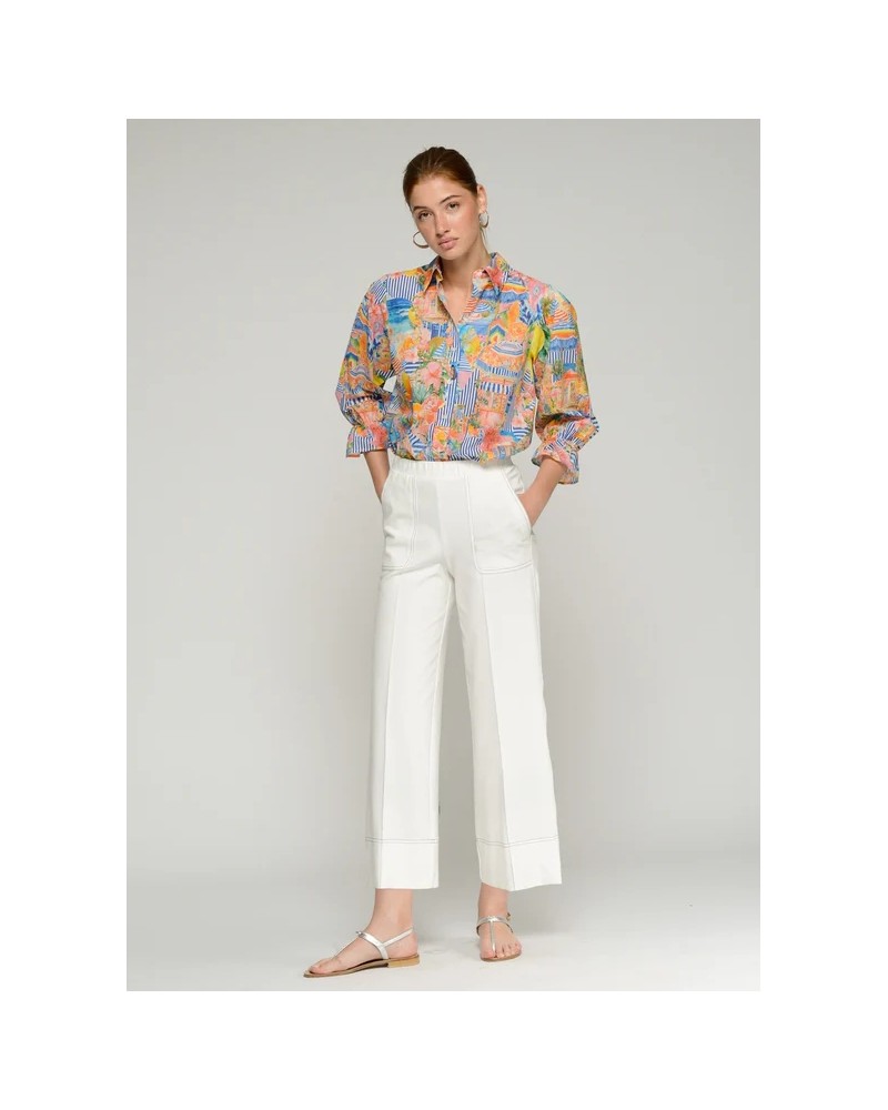 Pantalòn blanco ancho Vilagallo