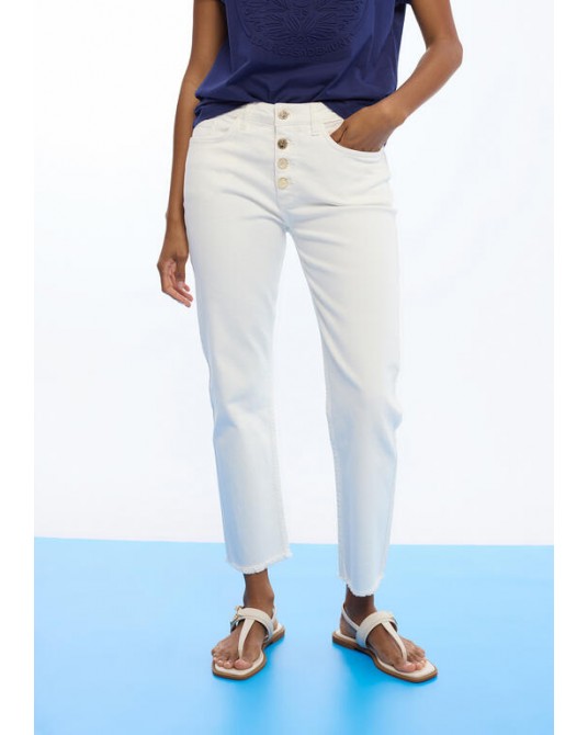Pantalòn blanco con botones Lola Casademunt