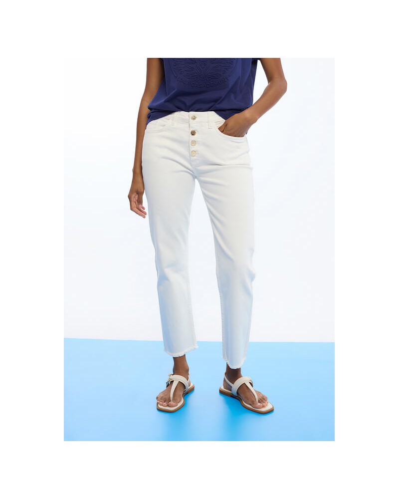 Pantalòn blanco con botones Lola Casademunt