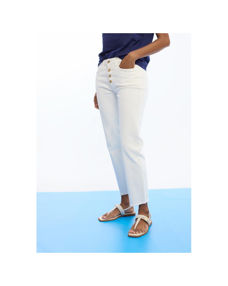 Pantalòn blanco con botones Lola Casademunt