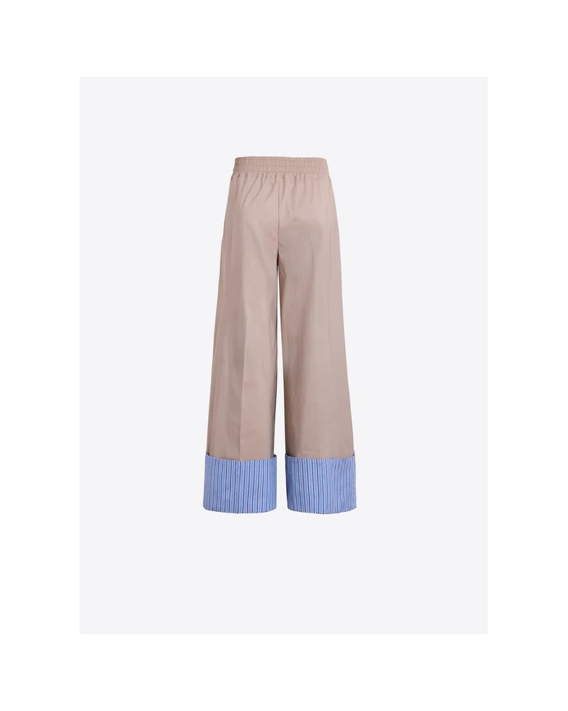 Pantalòn beige vuelta rayas Vilagallo