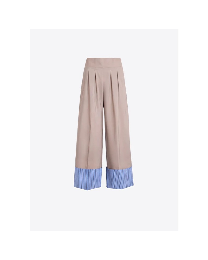 Pantalòn beige vuelta rayas Vilagallo