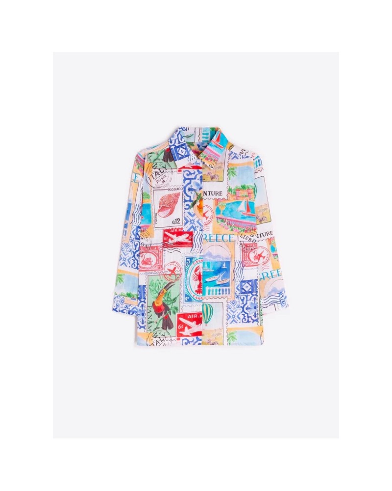 Camisa estampada sellos Vilagallo