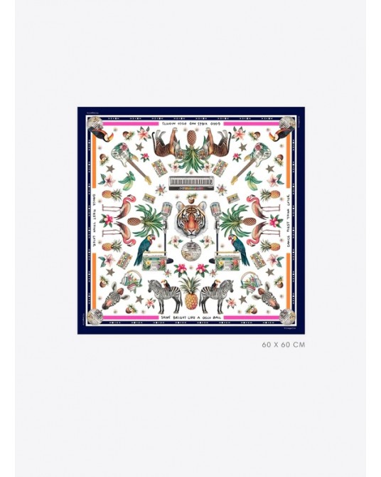 Pañuelo de cuello seda animales Vilagallo