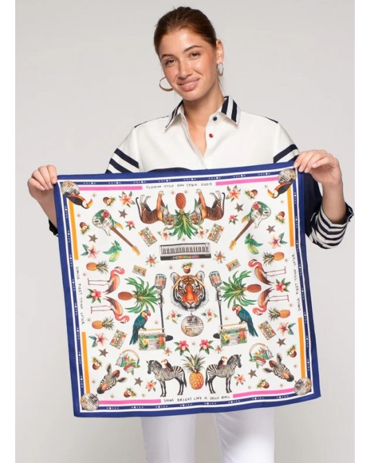 Pañuelo de cuello seda animales Vilagallo