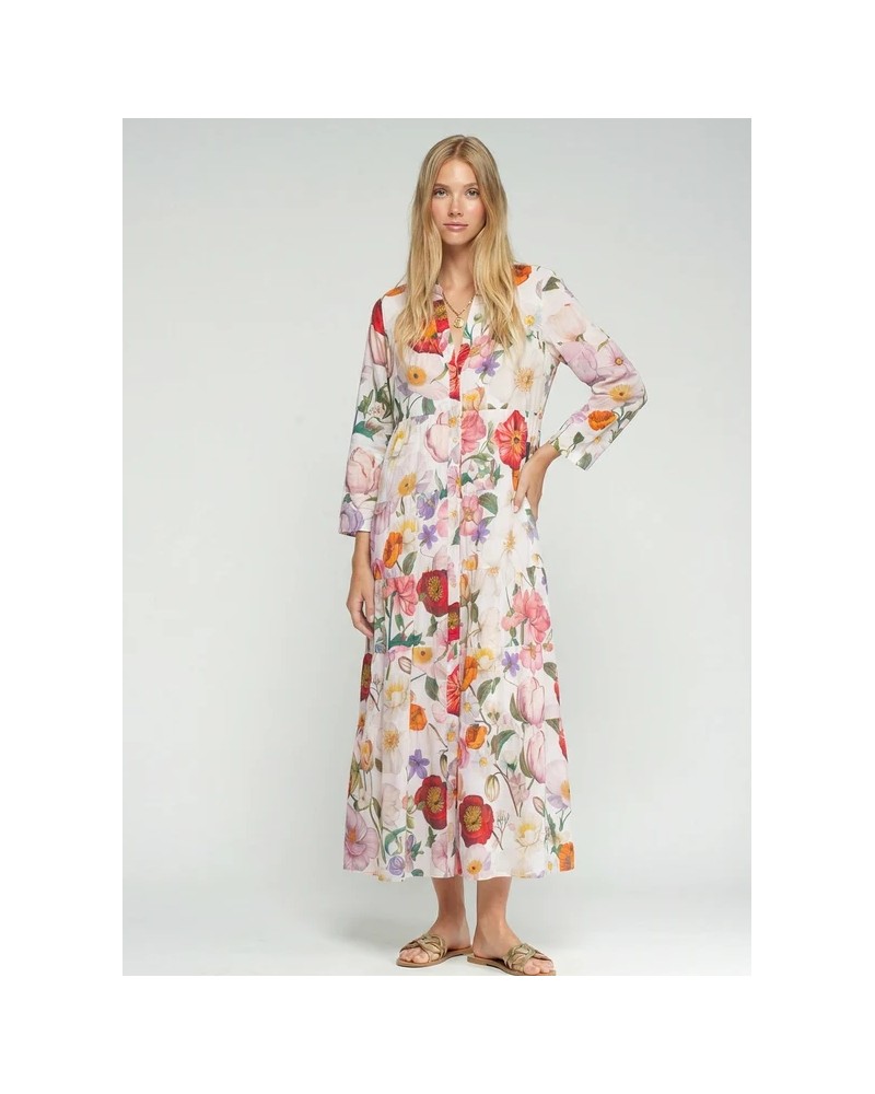 Vestido largo flores Vilagallo