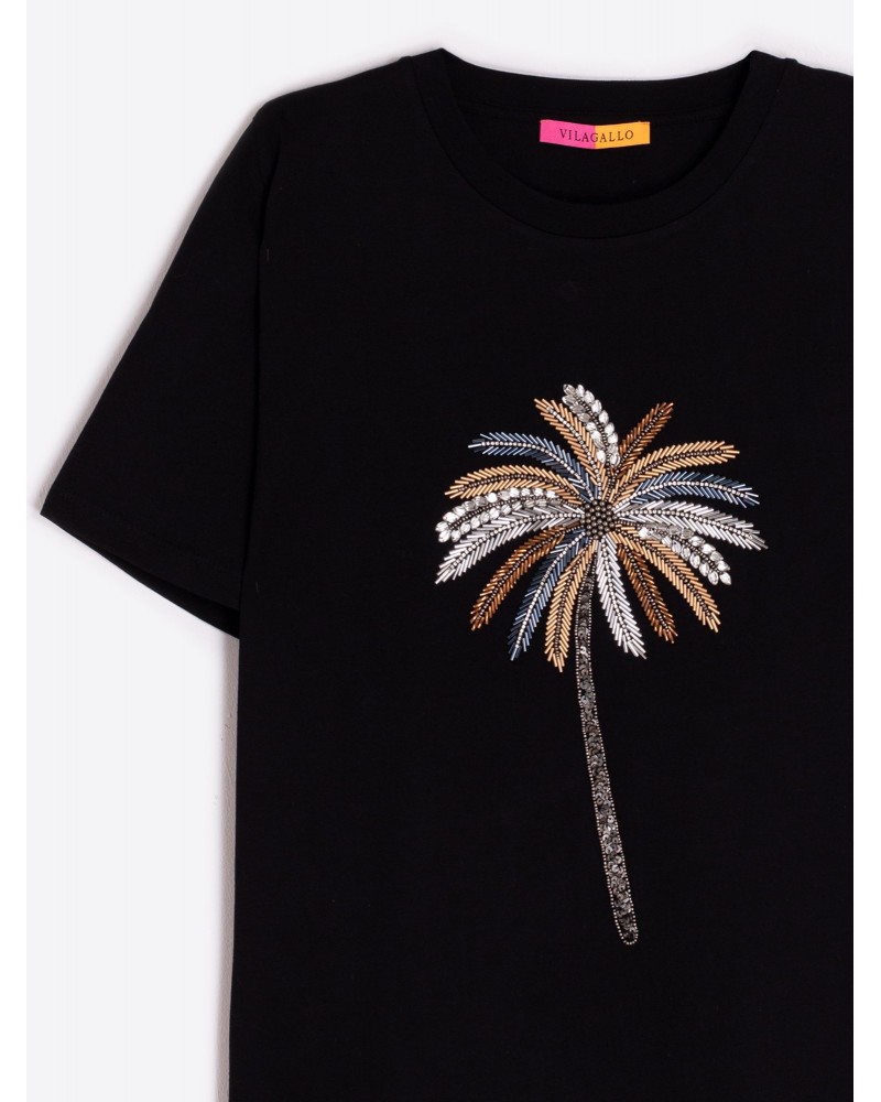 Camiseta negra Palmera Vilagallo