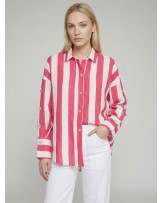 Camisa rayas rosa lino Vilagallo