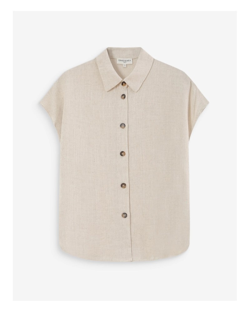 Camisa de lino manga corta Grace and Mila