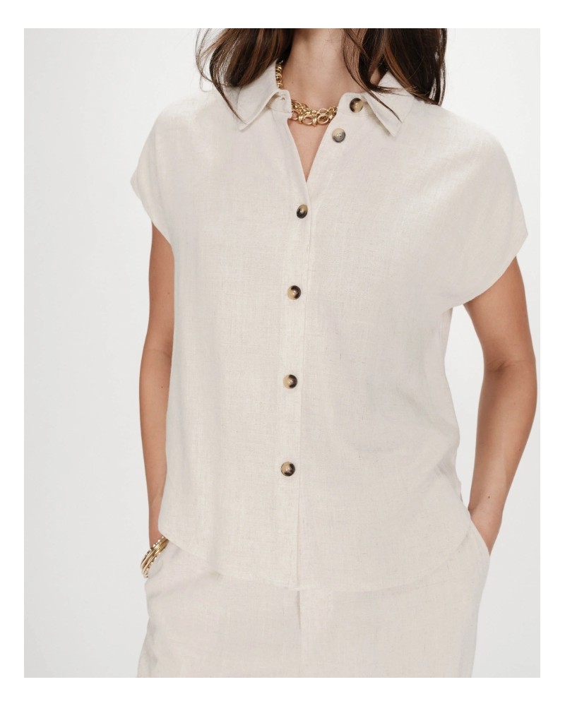 Camisa de lino manga corta Grace and Mila