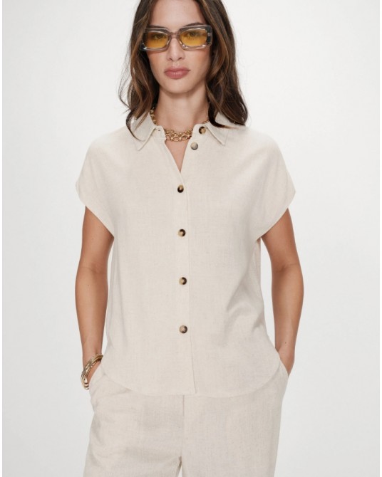Camisa de lino manga corta Grace and Mila