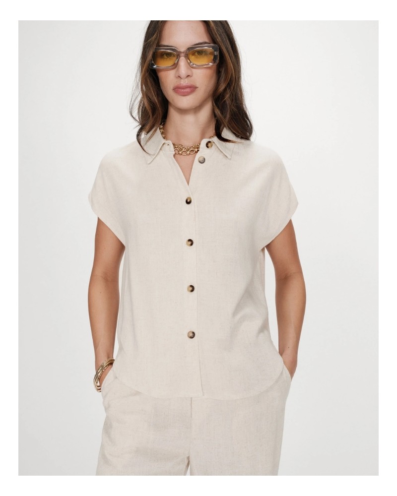 Camisa de lino manga corta Grace and Mila