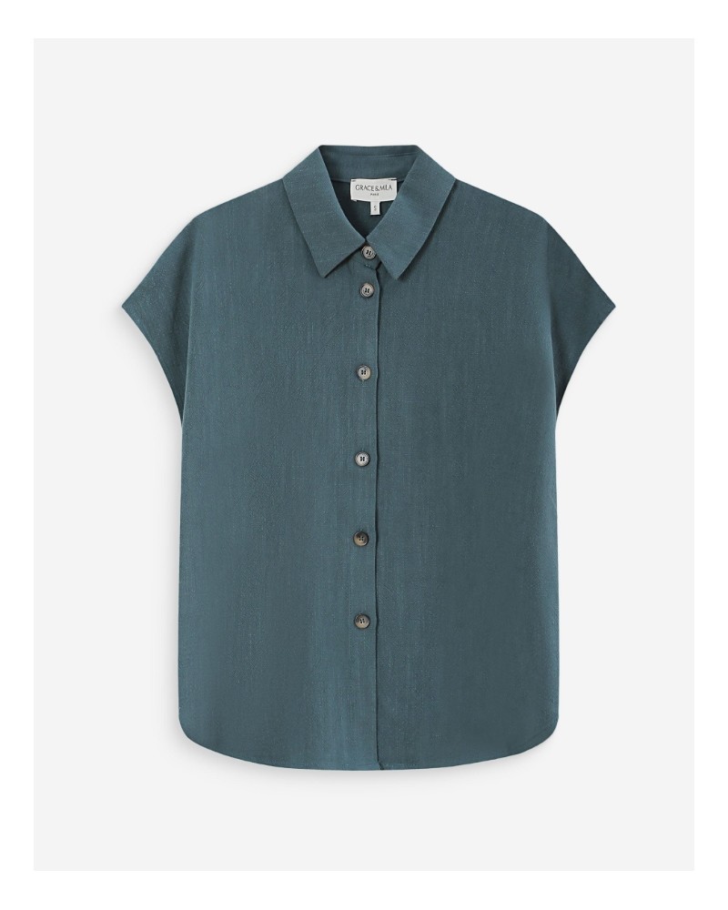 Camisa de lino manga corta Grace and Mila