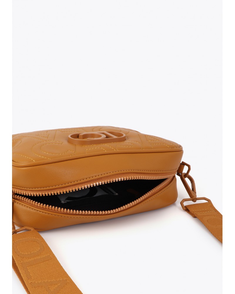 Bandolera pespuntes monograma Lola Casademunt