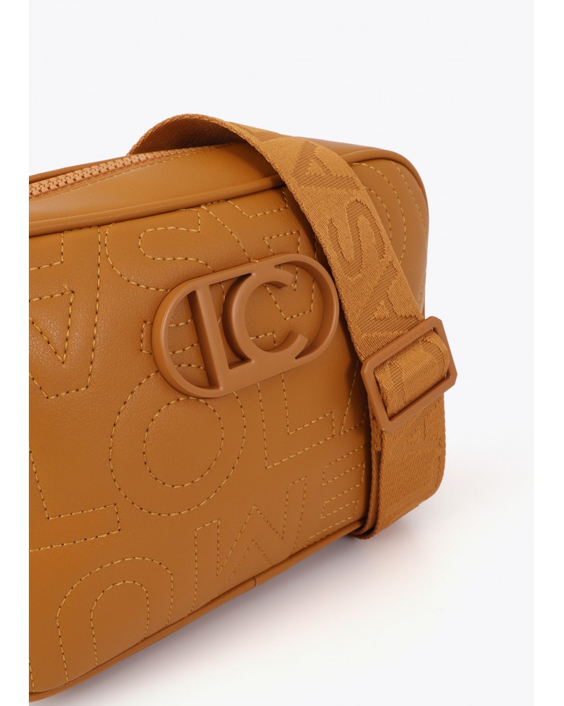 Bandolera pespuntes monograma Lola Casademunt