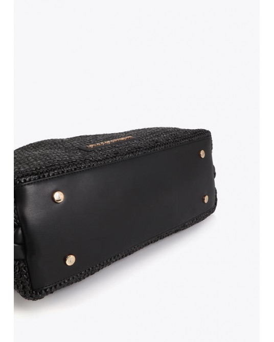 Shopper combinado efecto rafia asa troquelada Lola Casademunt