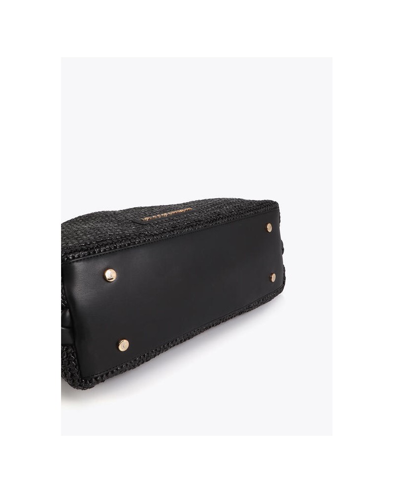 Shopper combinado efecto rafia asa troquelada Lola Casademunt