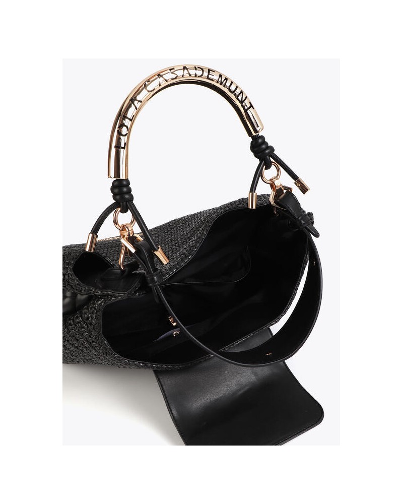 Shopper combinado efecto rafia asa troquelada Lola Casademunt