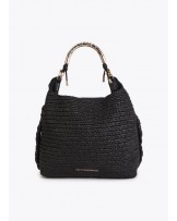 Shopper combinado efecto rafia asa troquelada Lola Casademunt