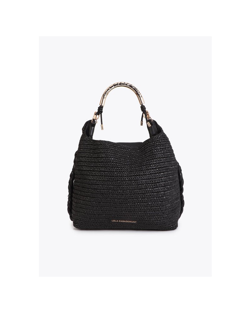 Shopper combinado efecto rafia asa troquelada Lola Casademunt