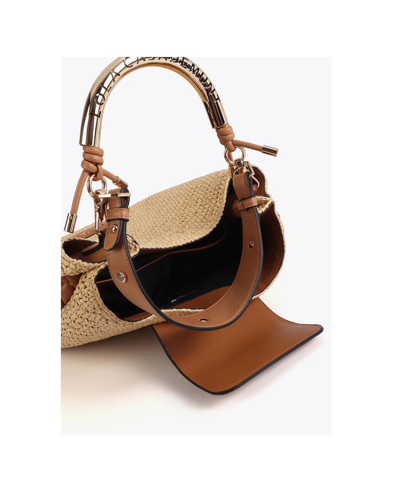 Shopper combinado efecto rafia asa troquelada Lola Casademunt