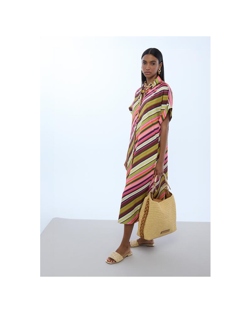 Shopper combinado efecto rafia asa troquelada Lola Casademunt