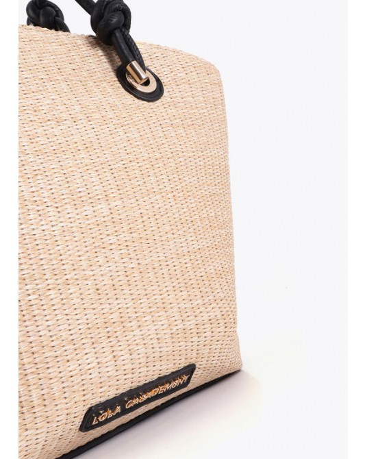 Bolso tipo capazo efecto rafia Lola Casademunt