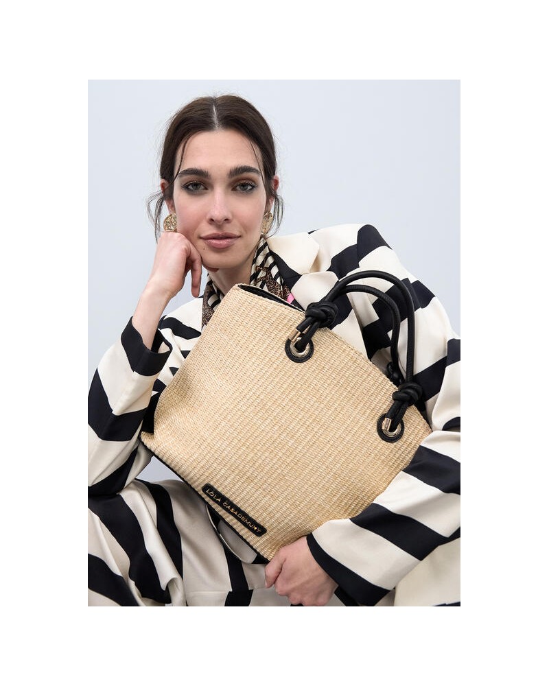 Bolso tipo capazo efecto rafia Lola Casademunt