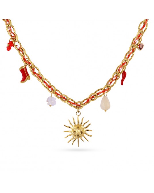 Collar acero eslabòn chamrs Anartxy