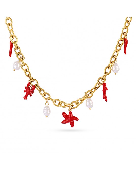 Collar acero eslabòn chamrs Anartxy