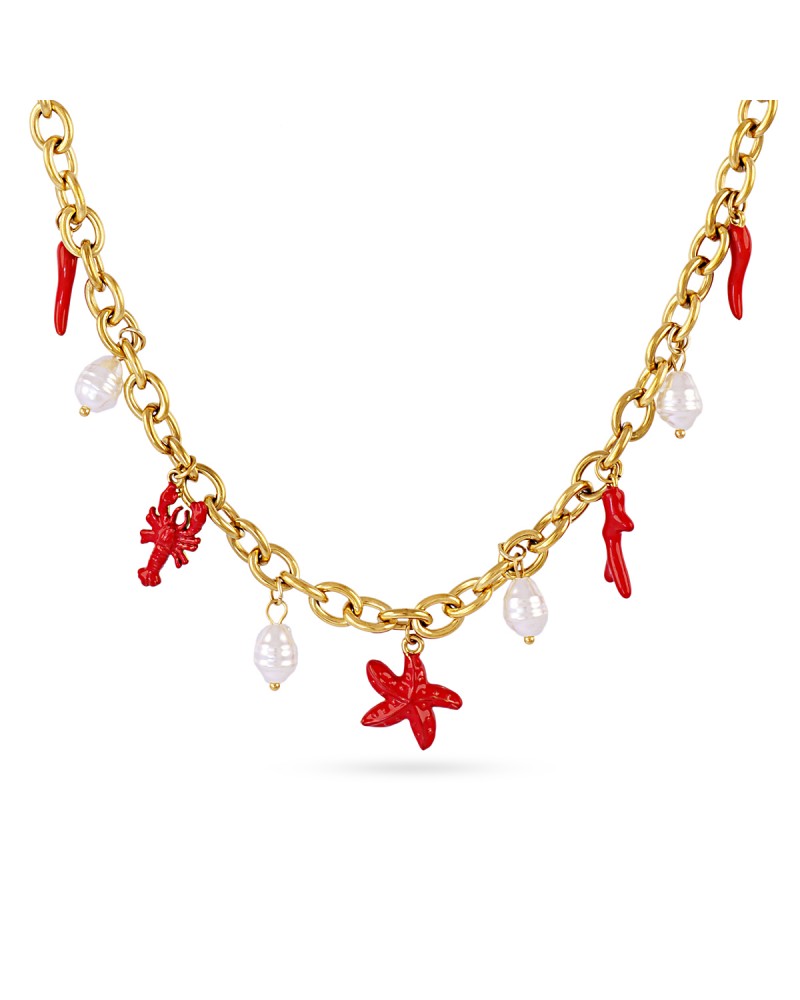 Collar acero eslabòn chamrs Anartxy