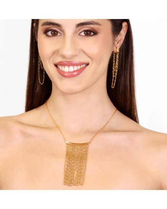 Collar corto cadenas acero Anartxy