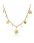 Collar acero charms y perlas Anartxy