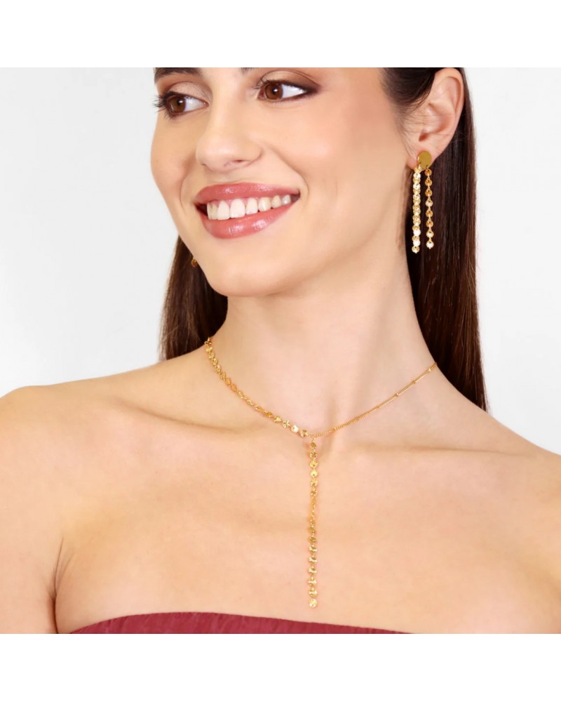 Collar corto acero colgante largo Anartxy