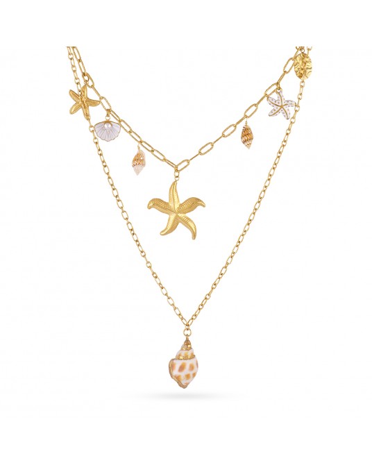 Collar doble con charms Anartxy