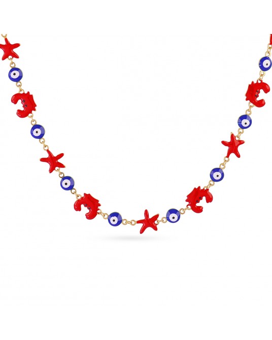 Collar corto acero cangrejos y ojos Anartxy