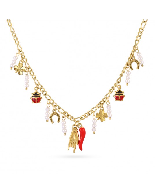 Collar corto acero cangrejos y ojos Anartxy